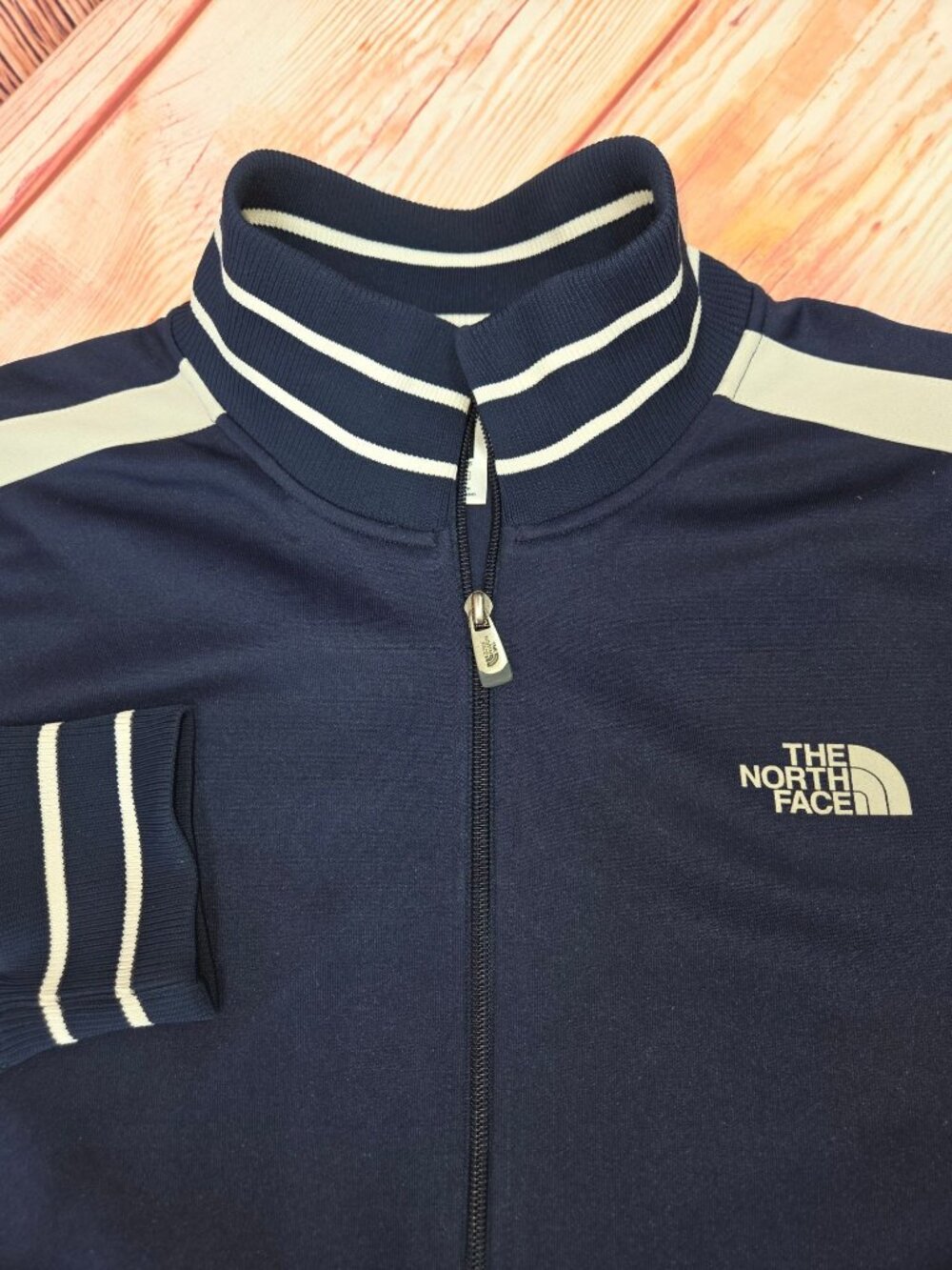 The North Face Mens Navy Blue Full-Zip Track Jacket Large